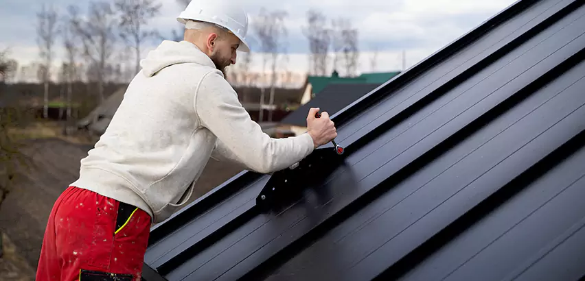 Tin Roof Ridge Cap Installation in San Clemente